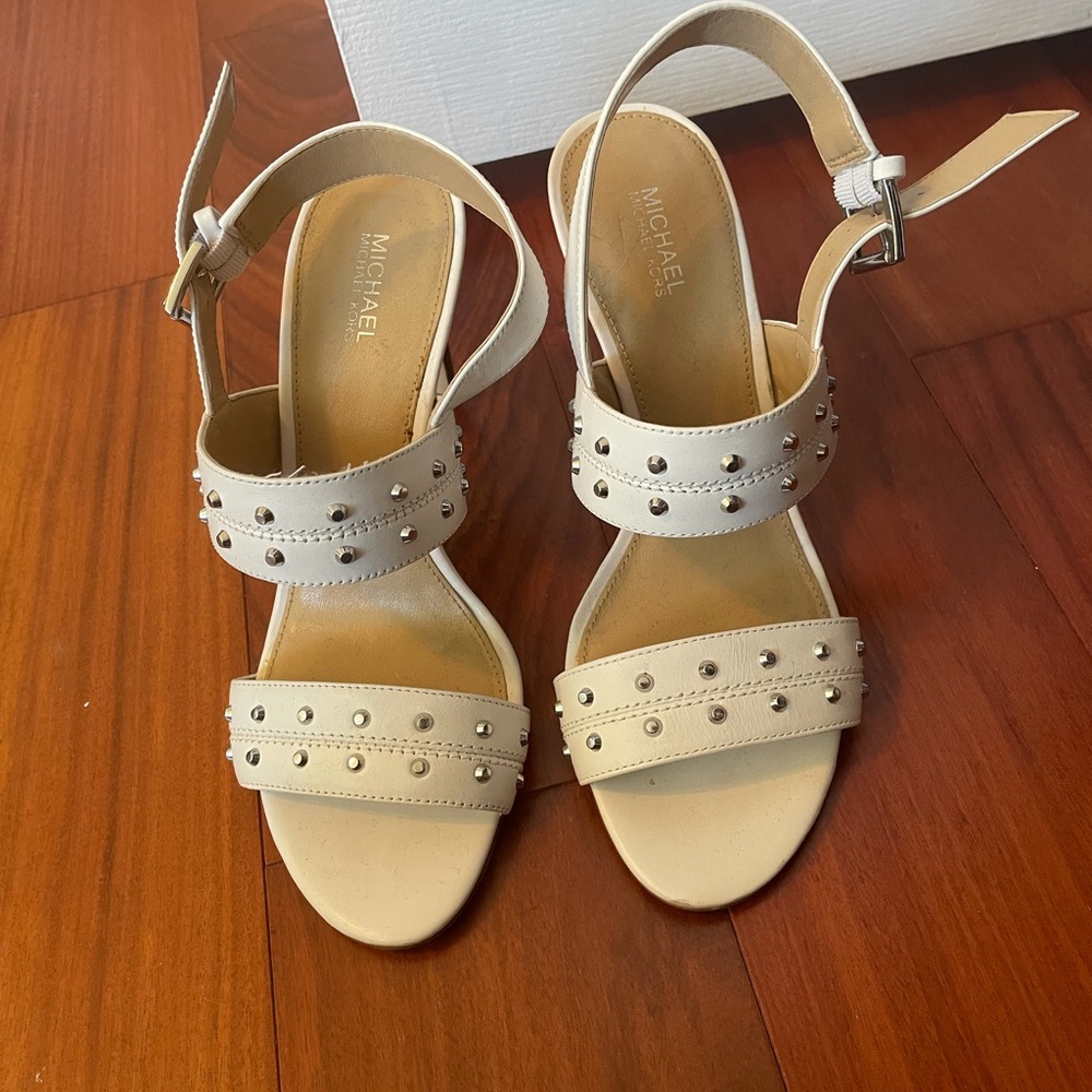 Michael Kors White Heeled Sandals